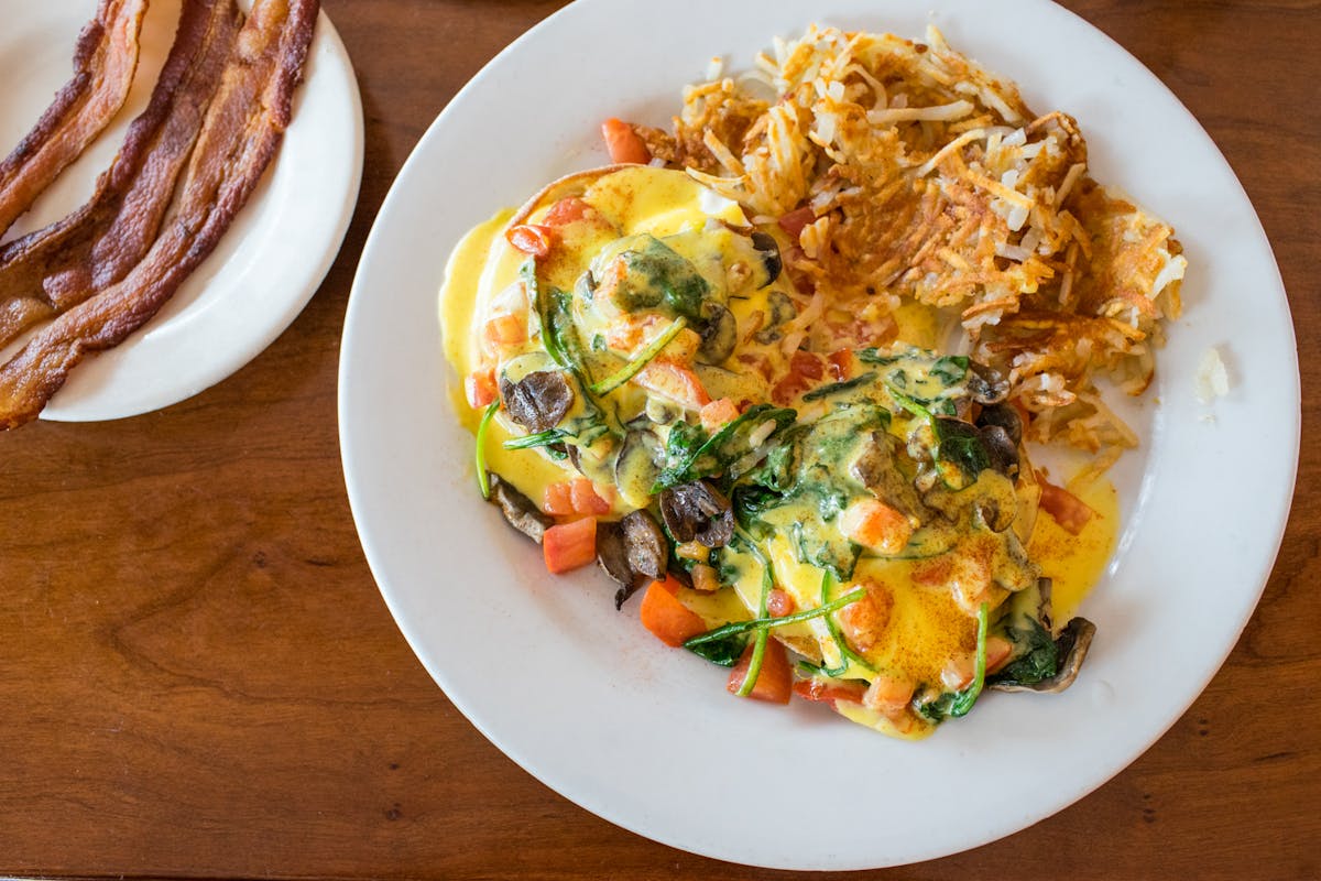a plate of food on a table