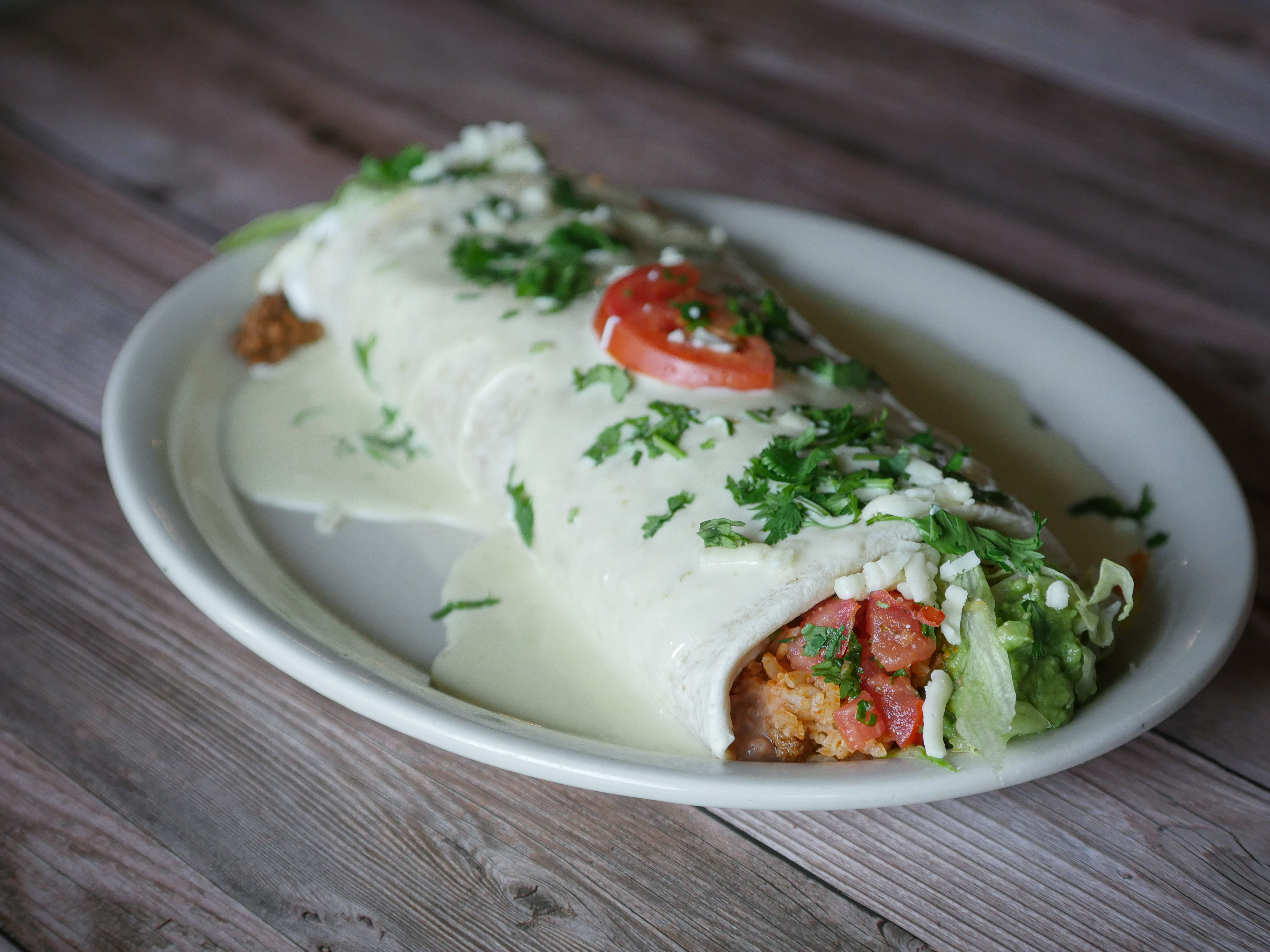 a plate of food on a table