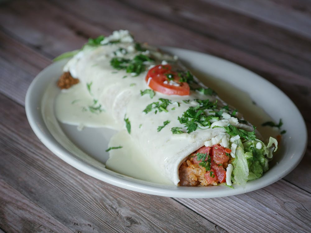 a plate of food on a table