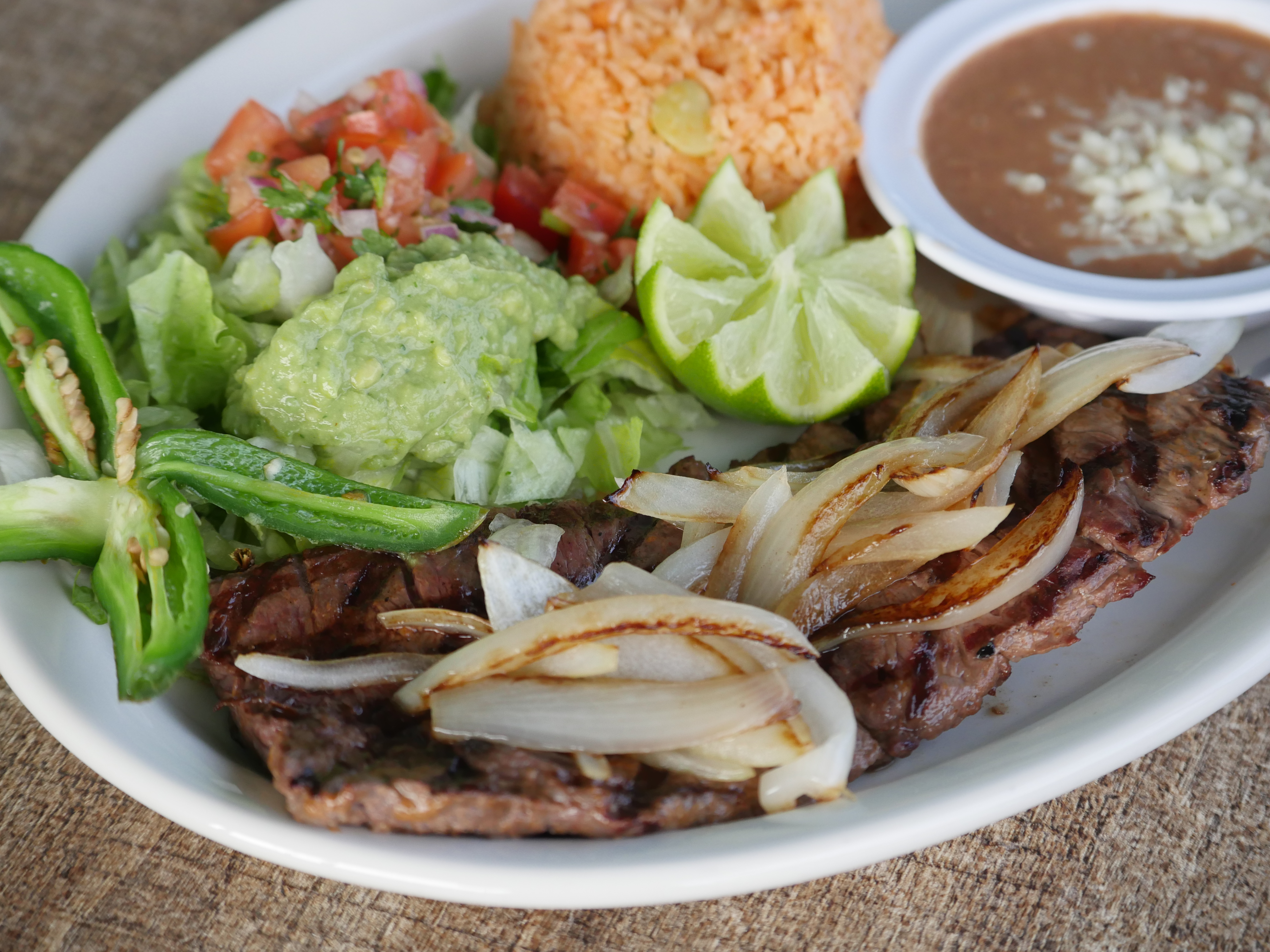 a plate of food on a table
