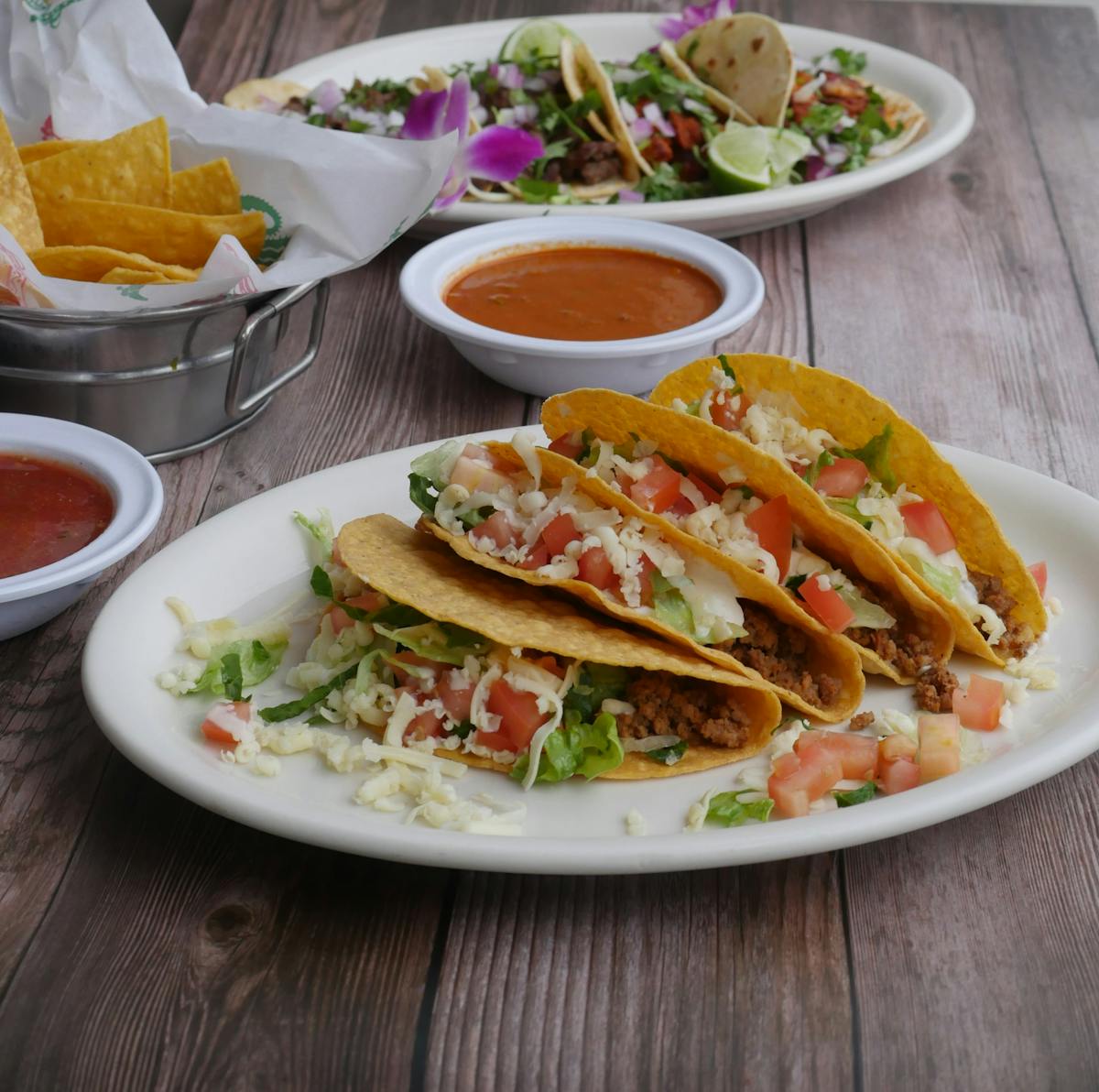 a plate of food on a table