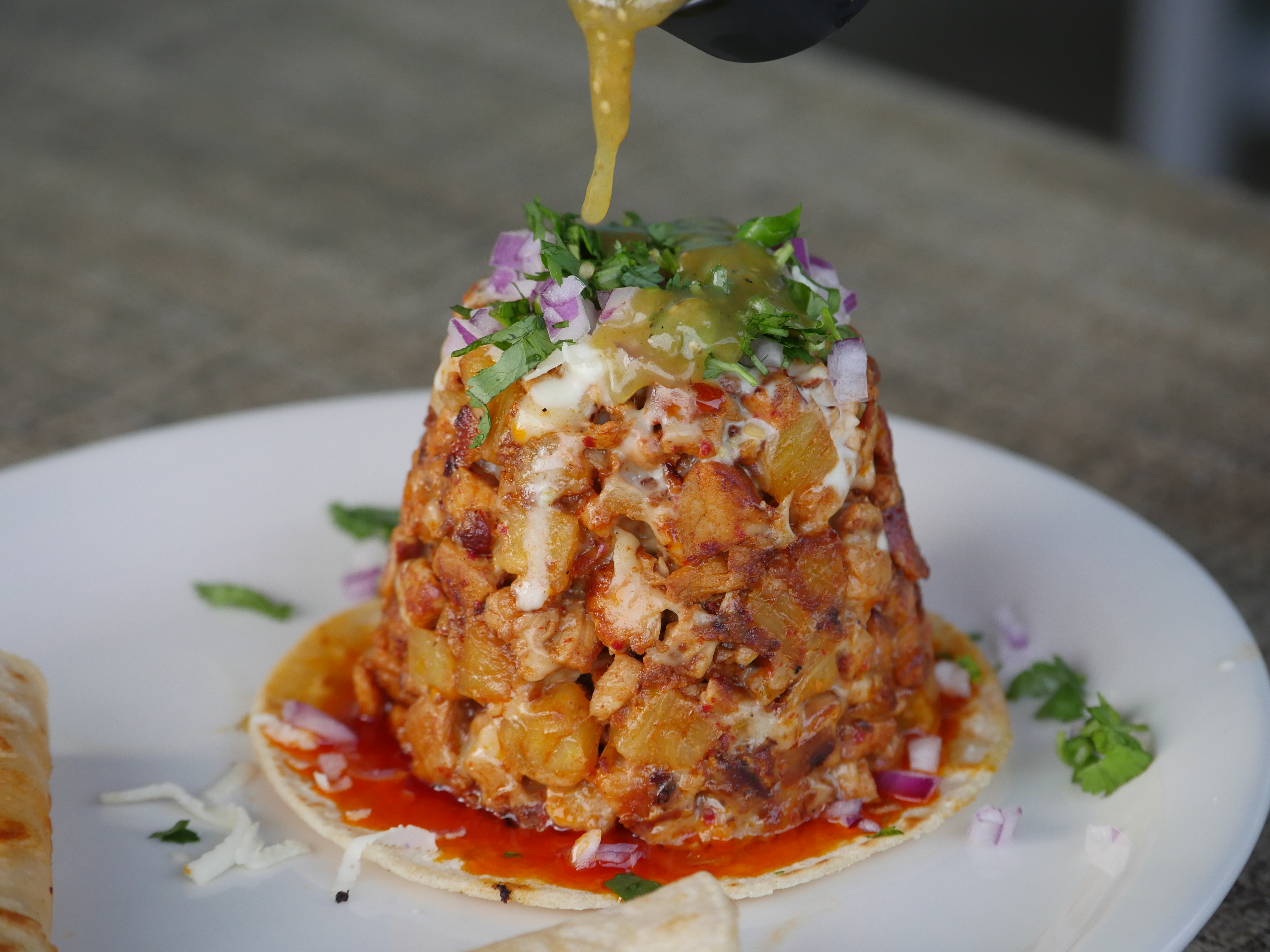 a piece of food on a plate