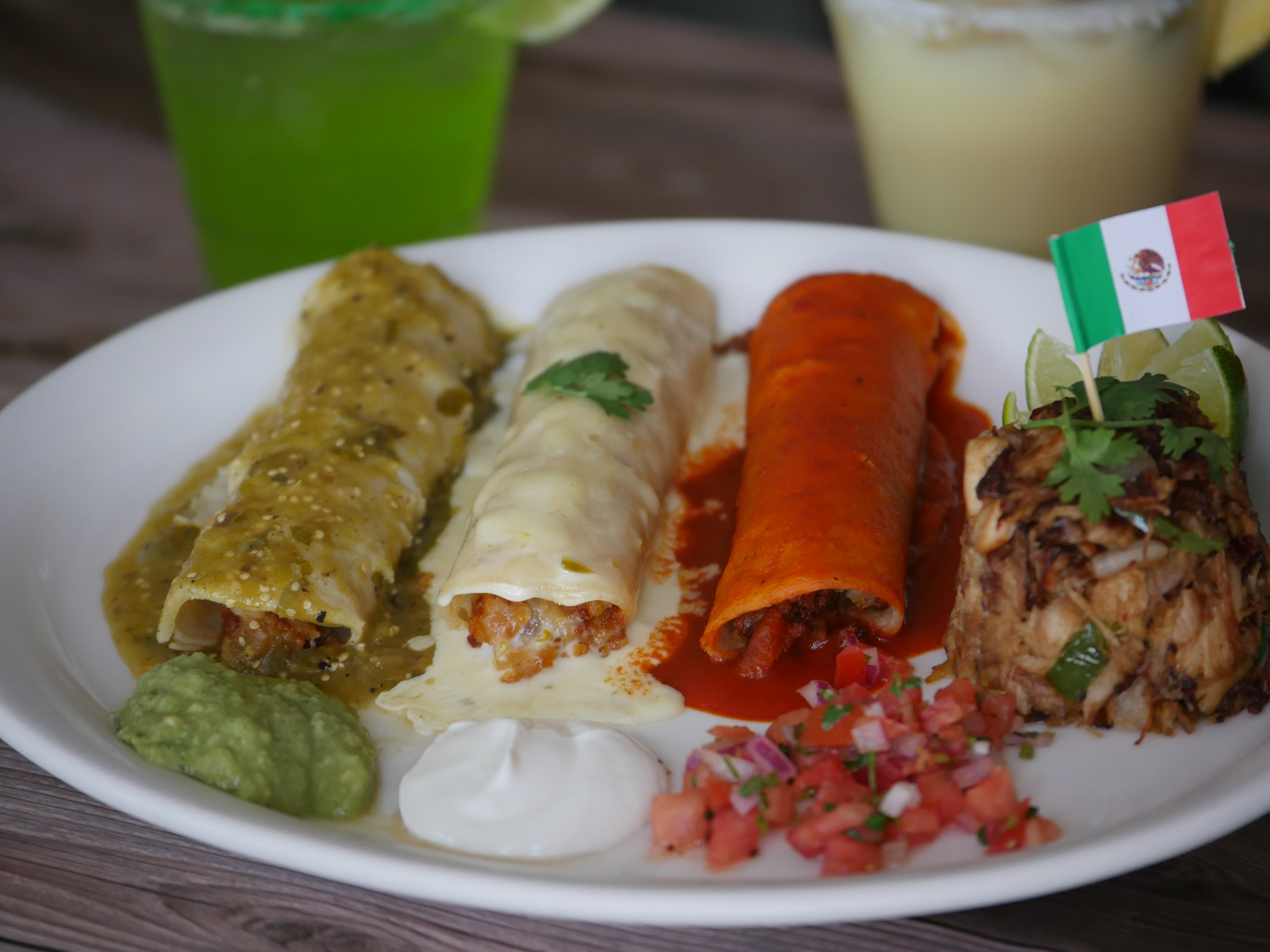 a plate of food on a table