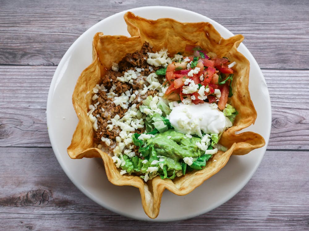 a plate of food on a table