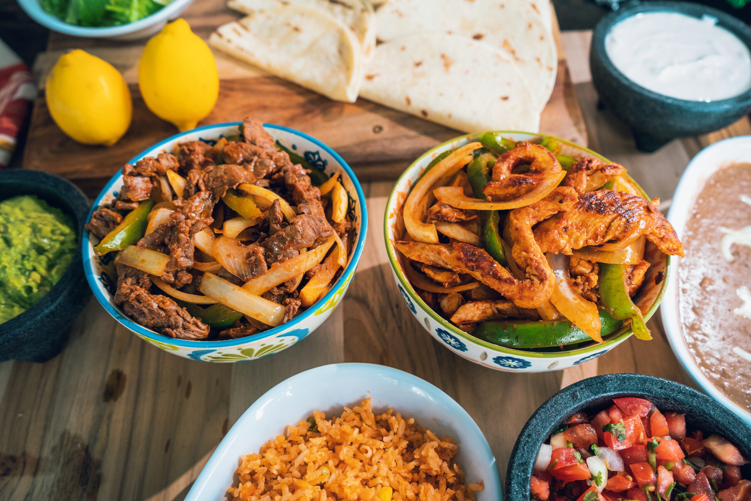 a bowl filled with different types of food on a table