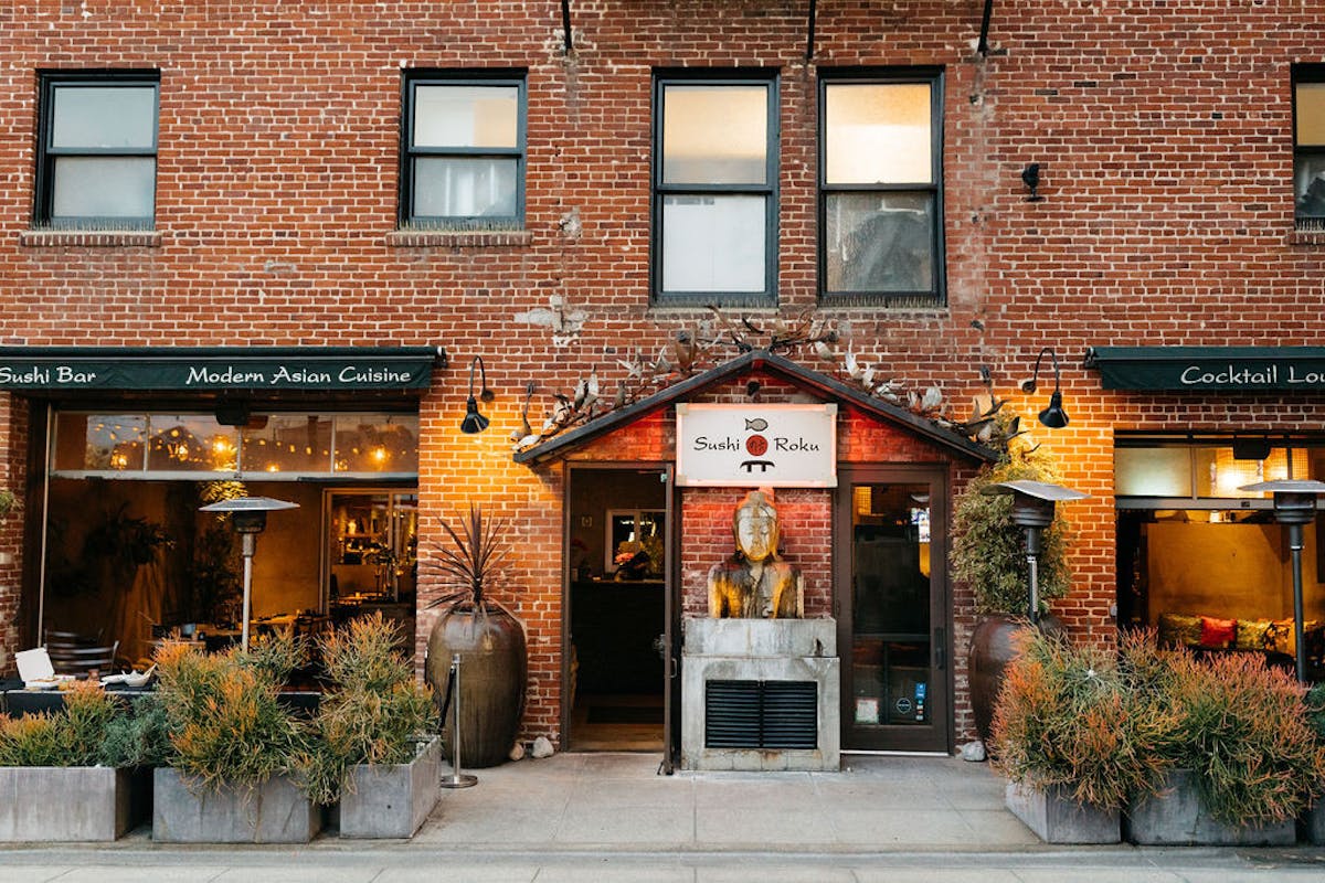 a store front of a brick building
