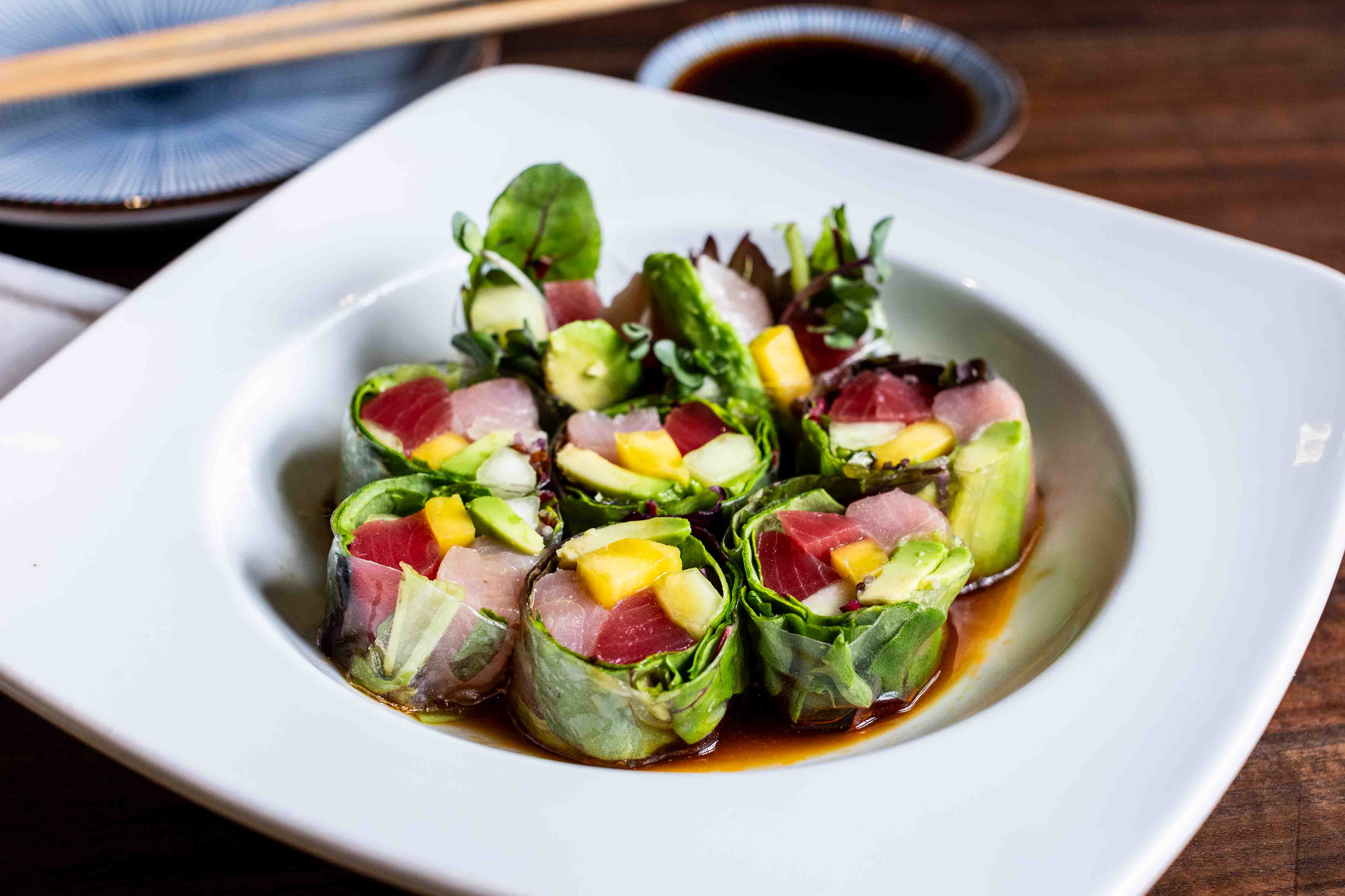 a plate of food on a table