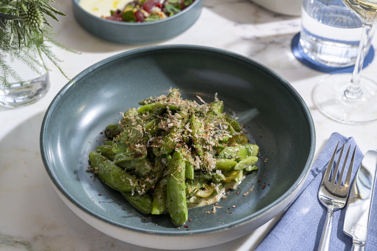 a bowl of food on a plate, lunch, dinner, midtown, Hudson yards, nyc, private dining, restaurant