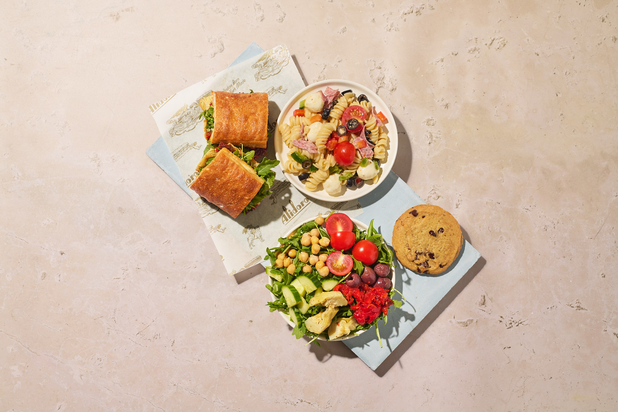 a plate of food on a table