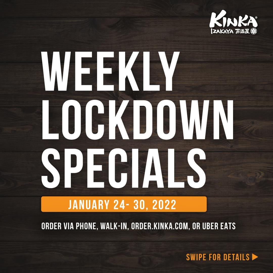 Weekly Lockdown Specials