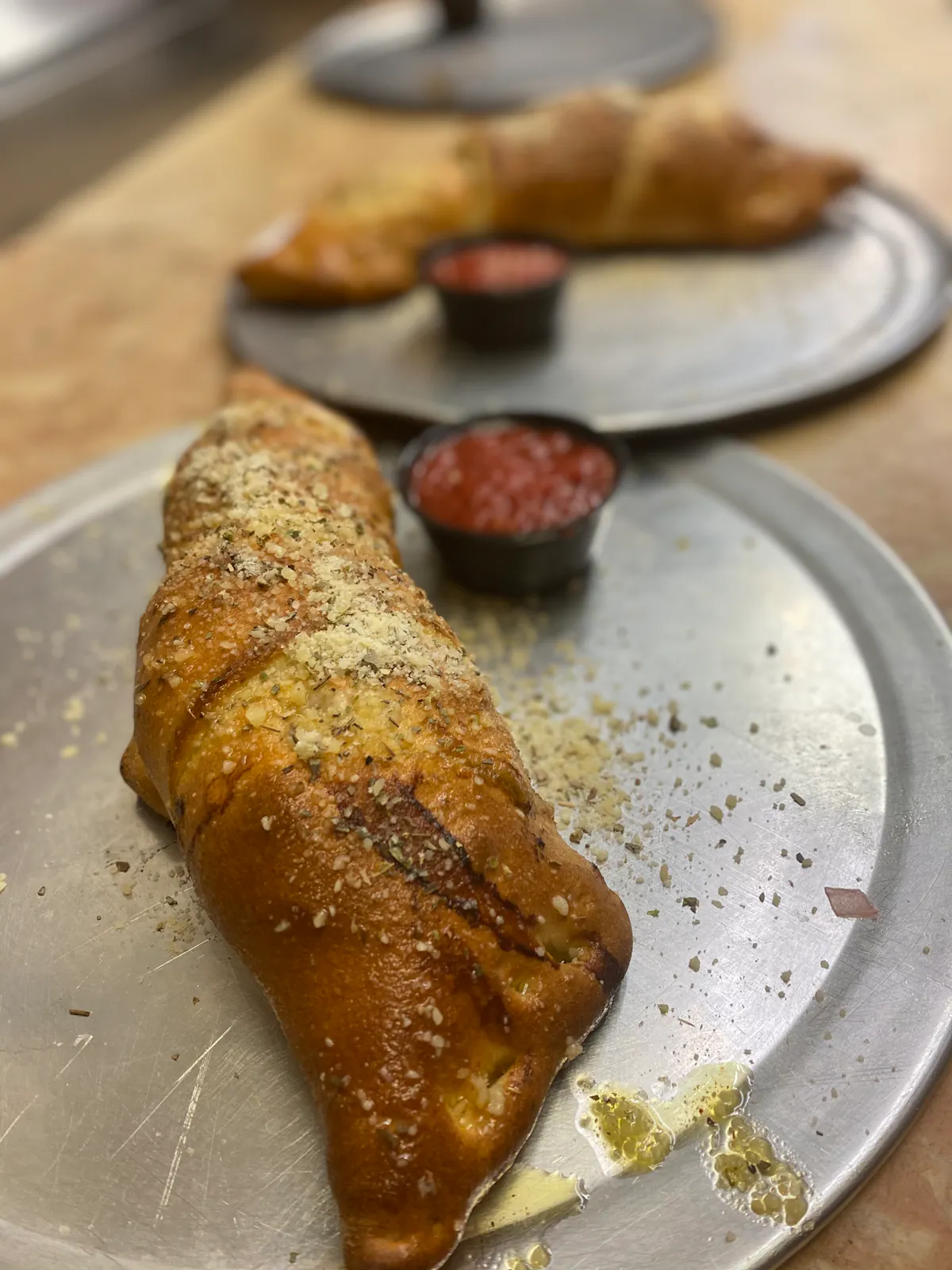 a piece of bread on a plate