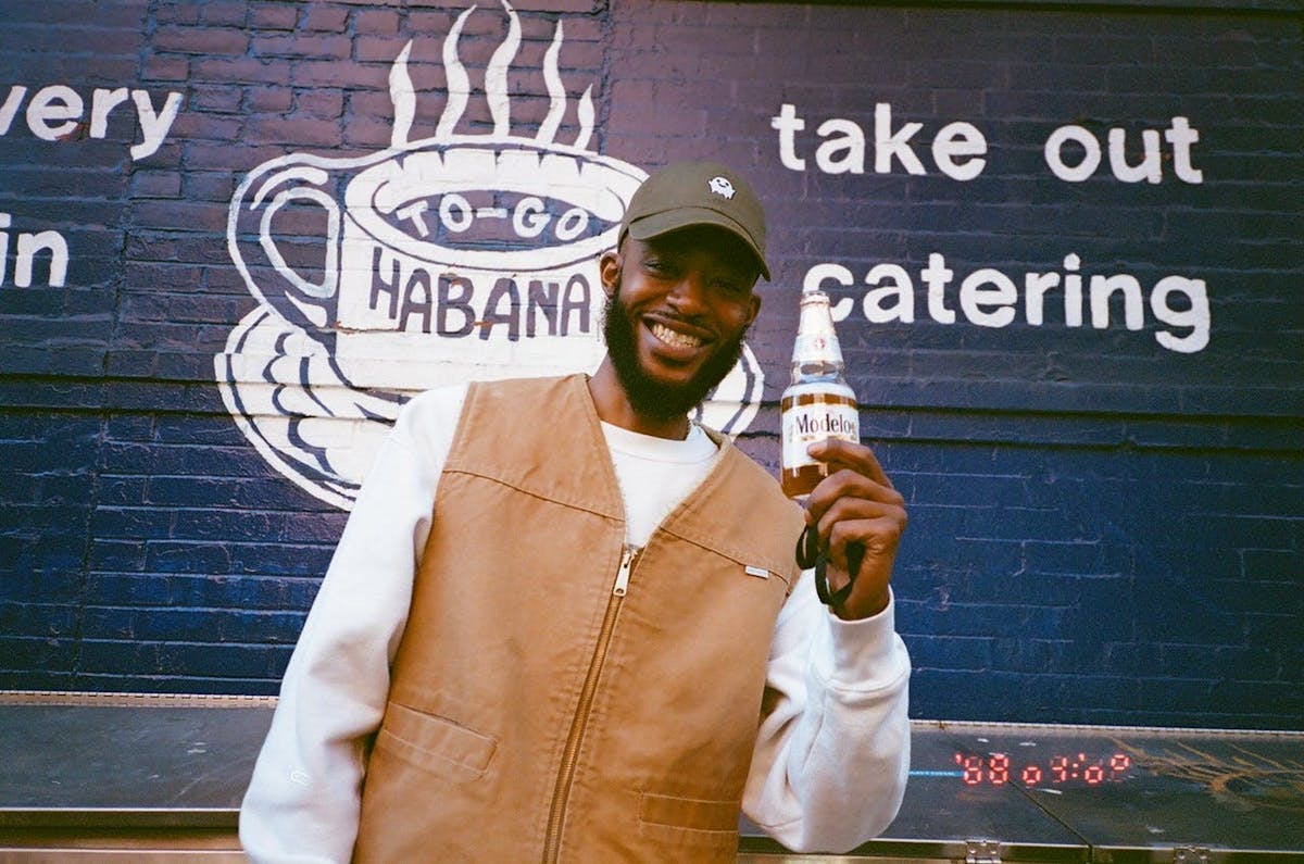 a person holding a sign