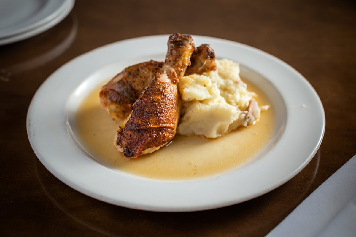 a plate of food on a table