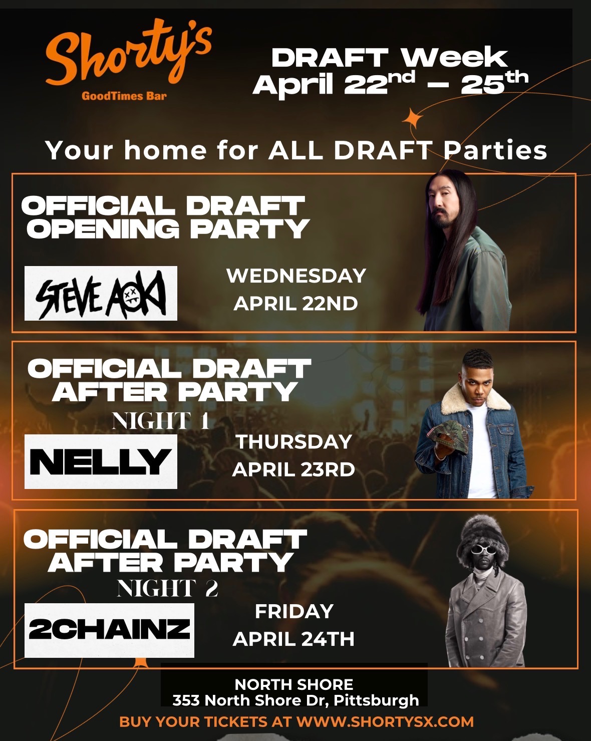 a poster for a draft party