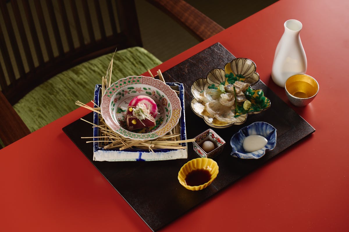 Seasonal Kaiseki plate at KIGO DIFC