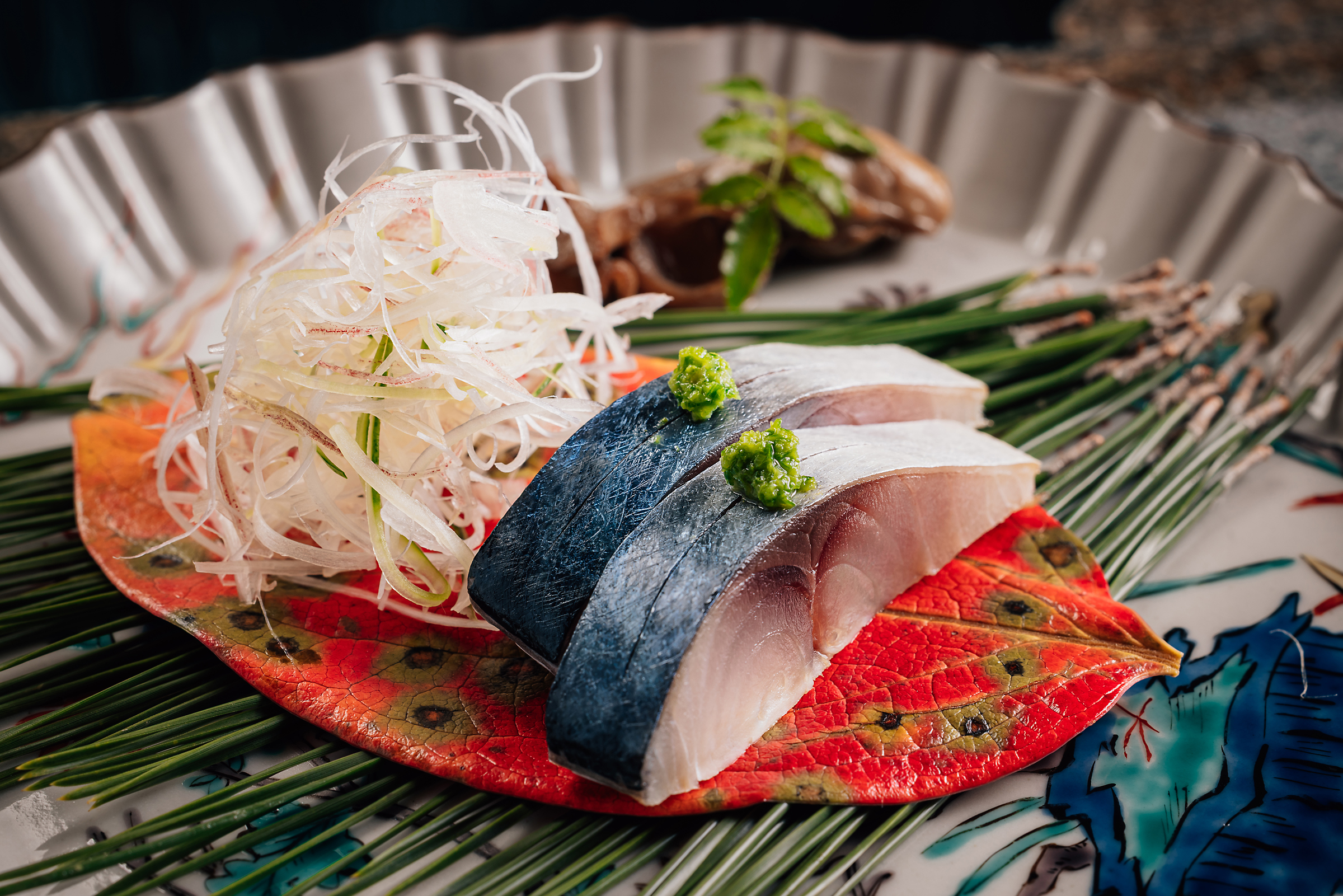 a plate of food with a fork and knife