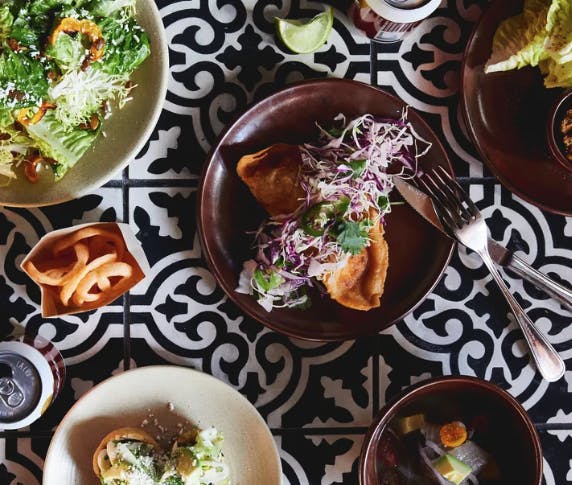 a plate of food on a table