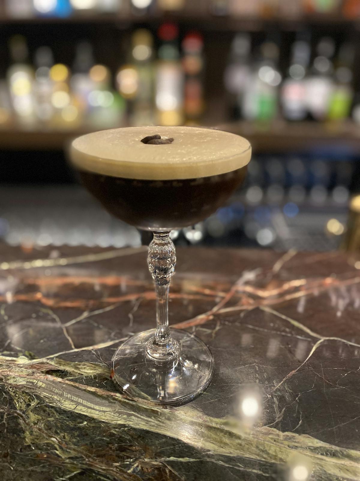 a close up of a wine glass