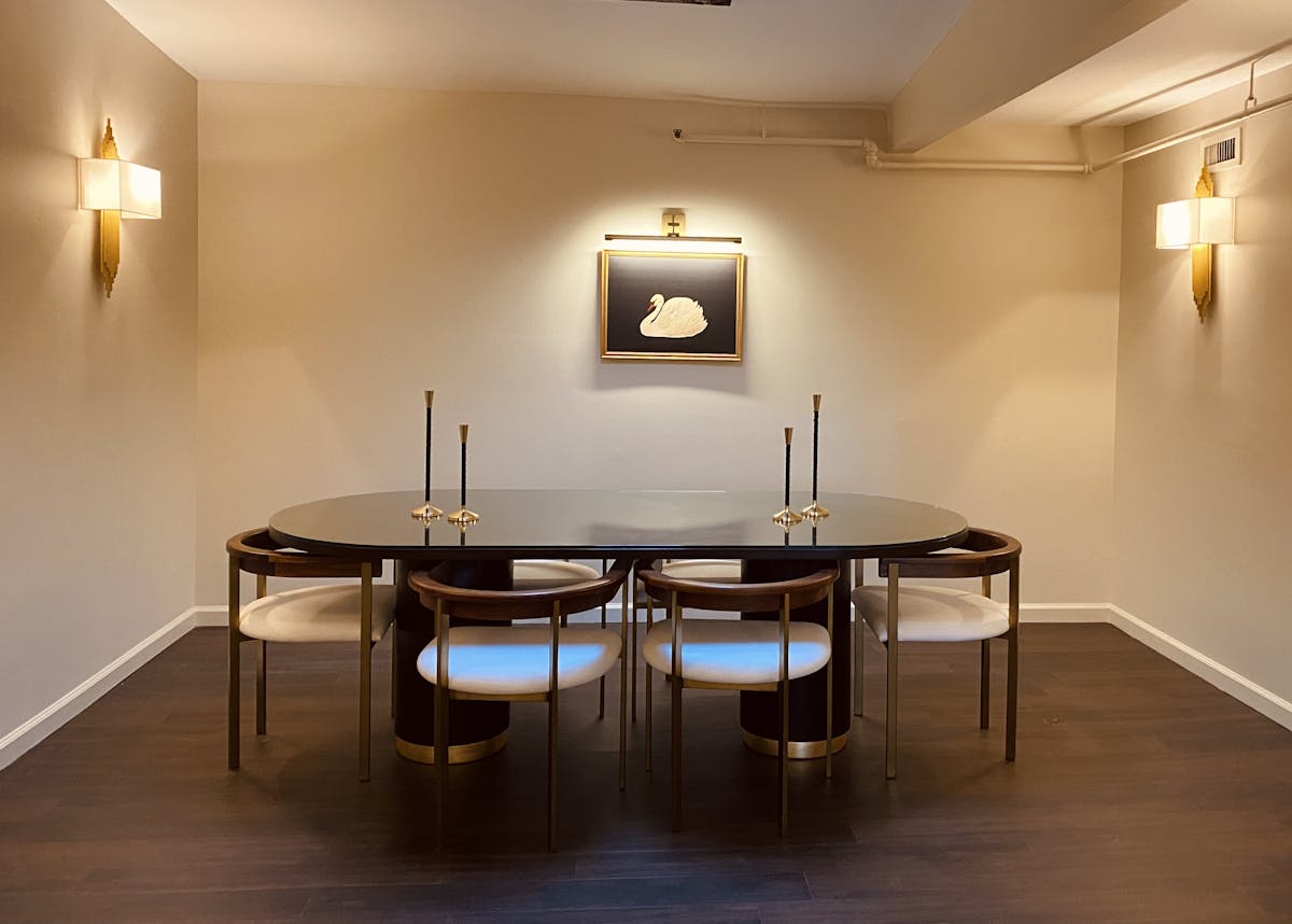 a dining room table
