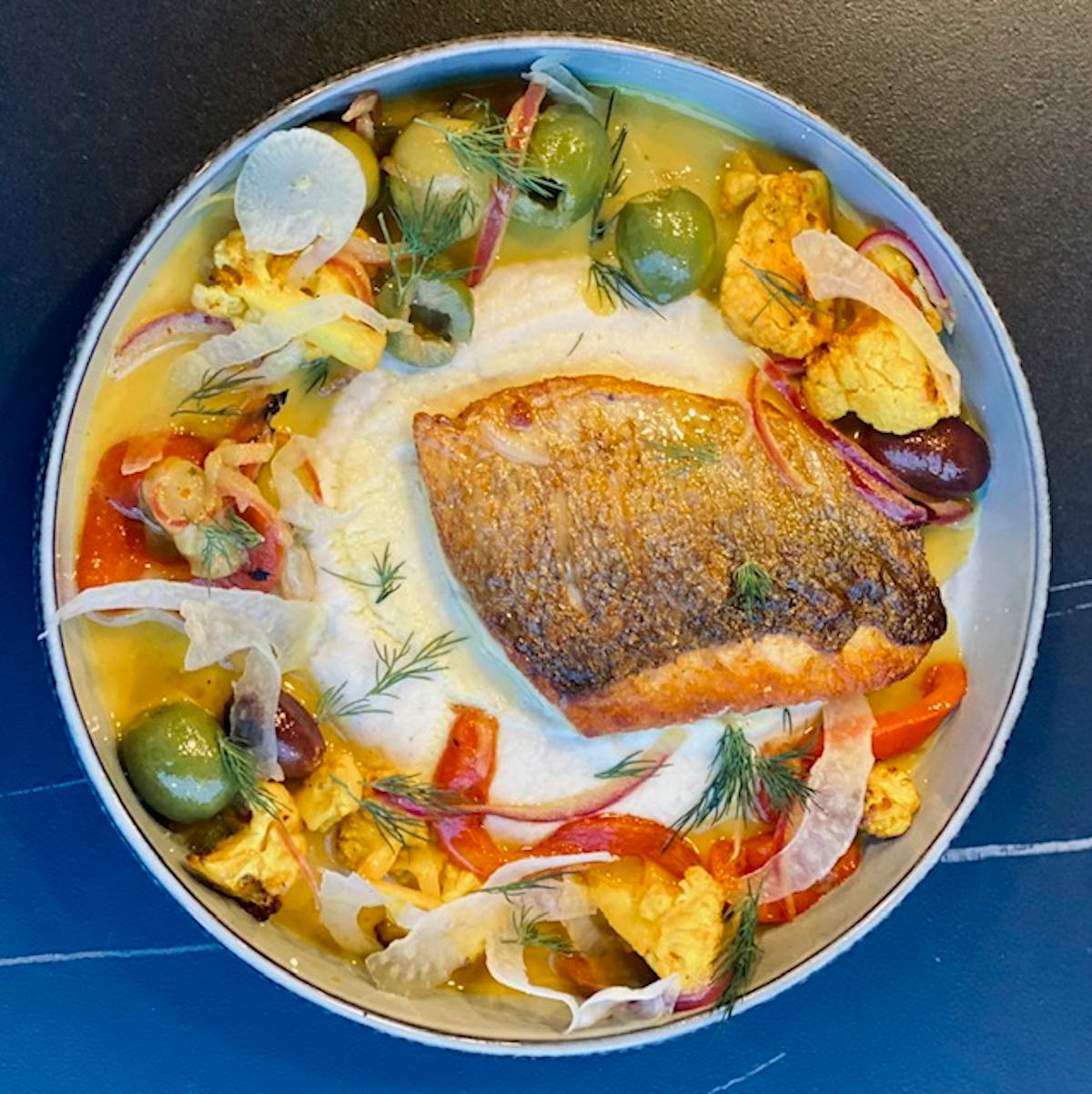 a bowl of food on a plate