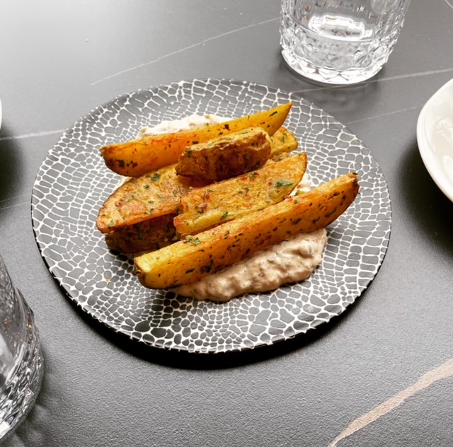 a plate of food on a table