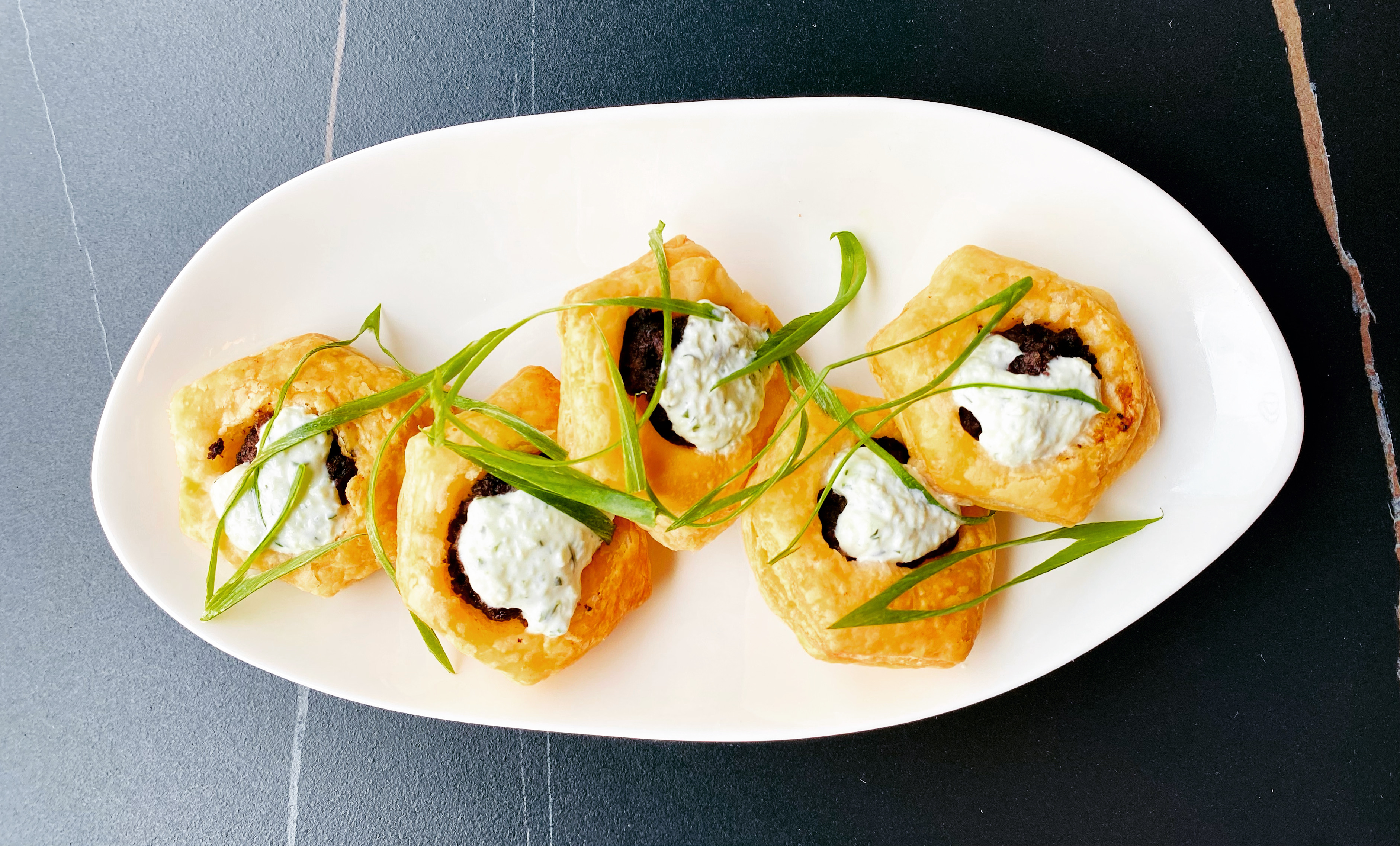 a plate of food on a table