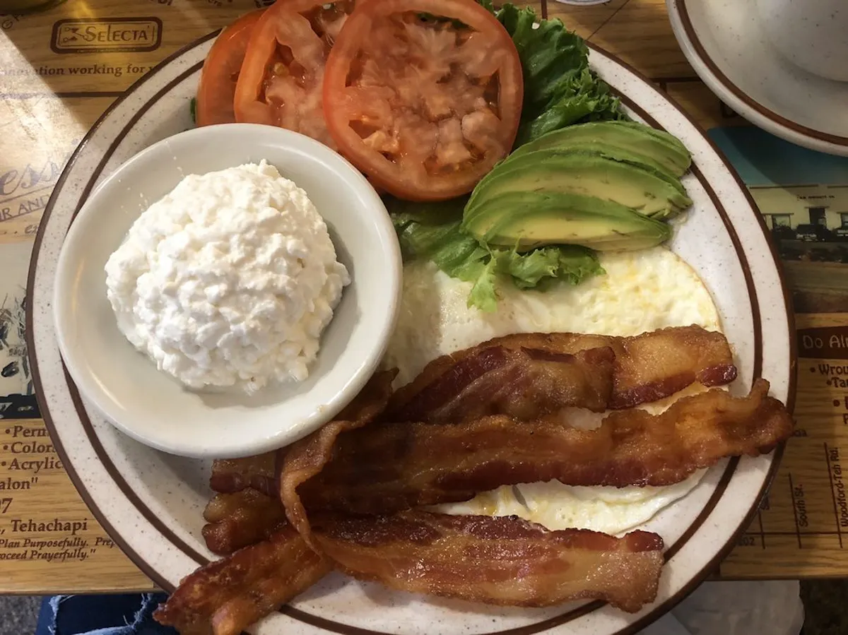 a plate of food on a table