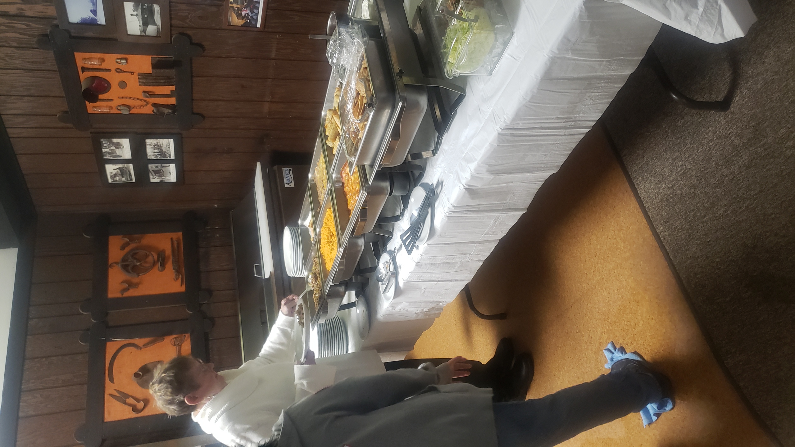 a man preparing food on a table
