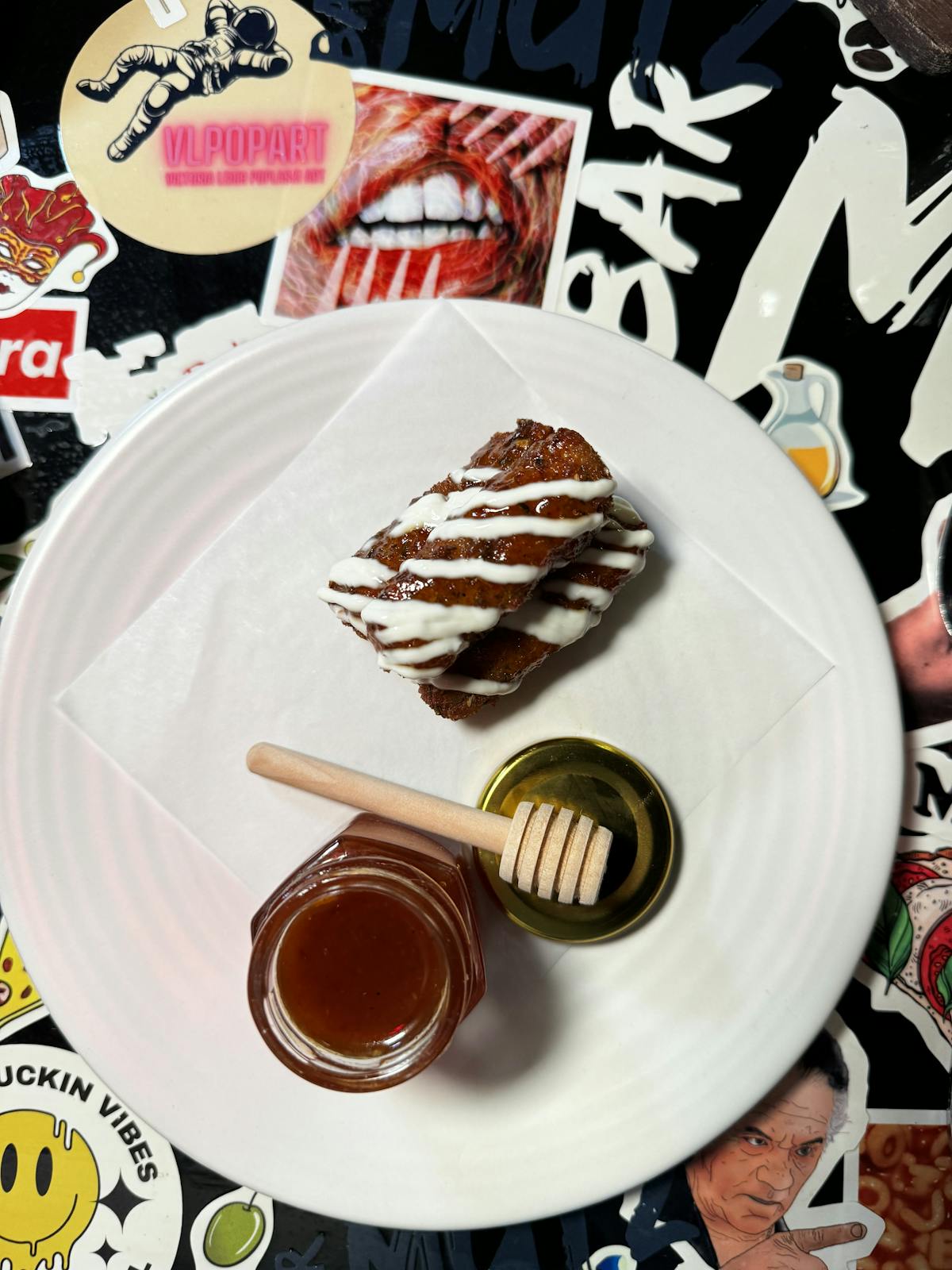 a plate of food on a table