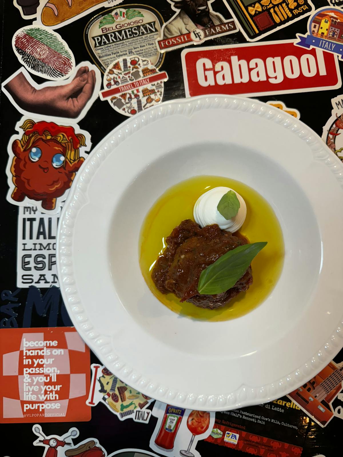 a plate of food on a table