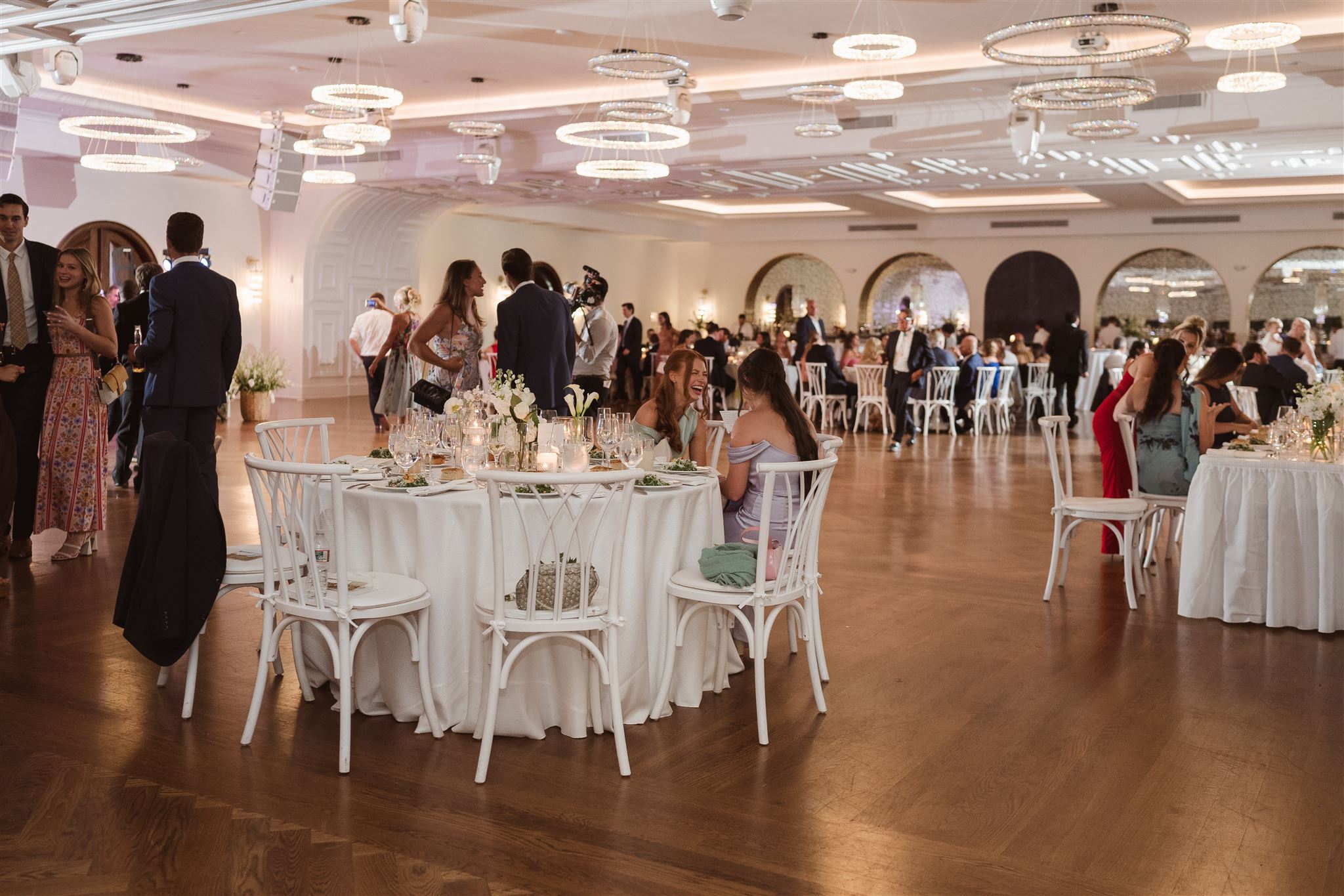 a group of people in a room