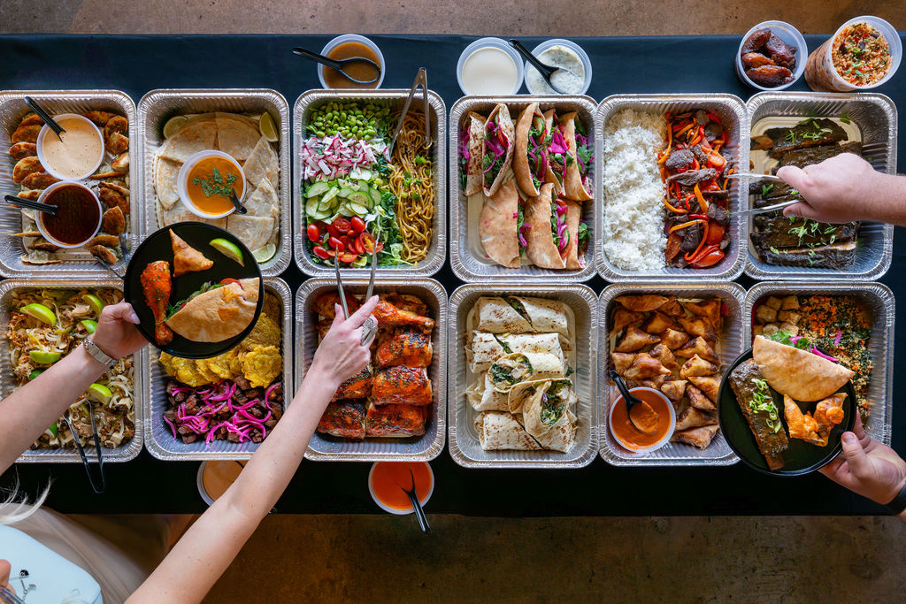 travelers cart party trays catering