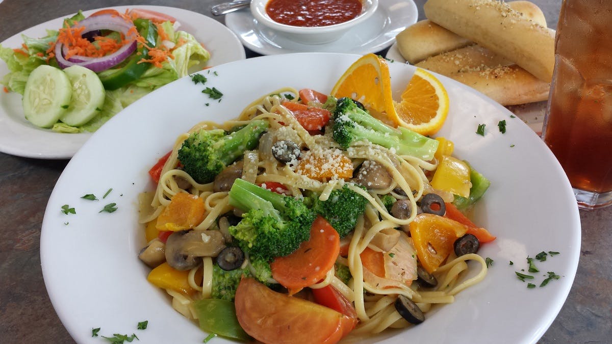 a plate of food on a table
