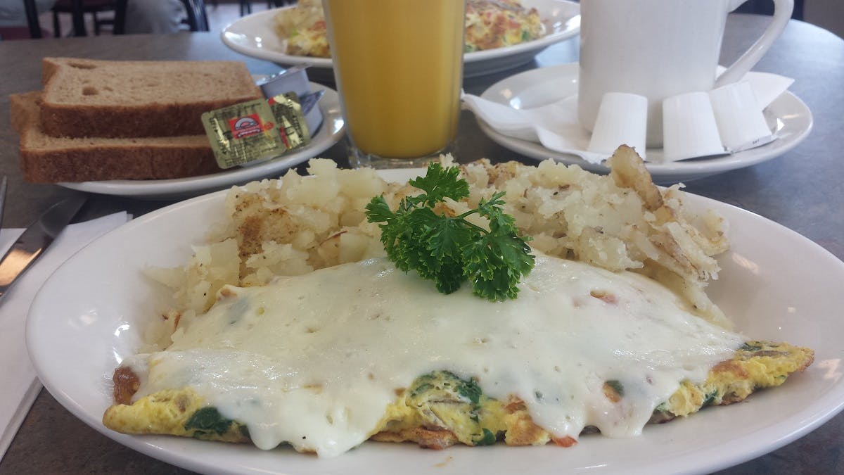 a plate of food on a table