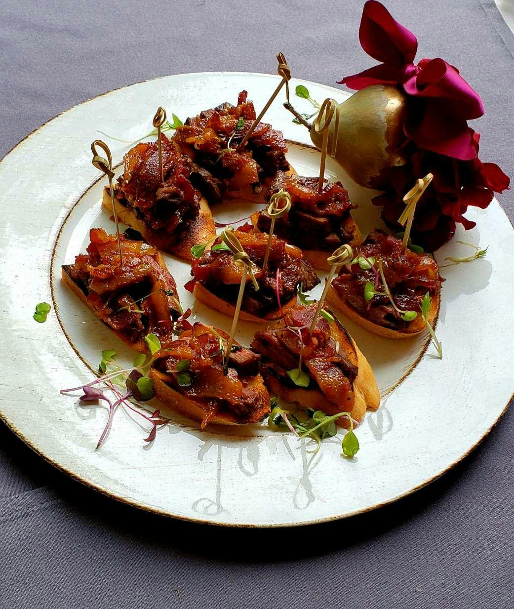 a plate of food on a table
