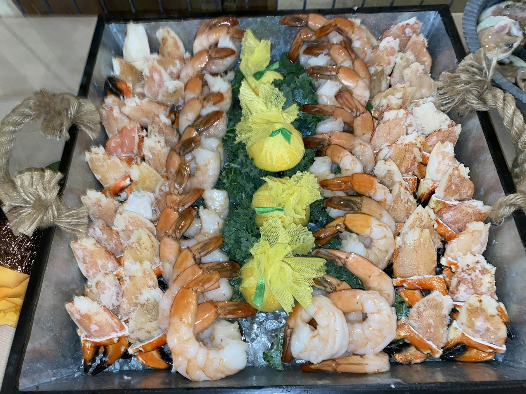 a plate full of food