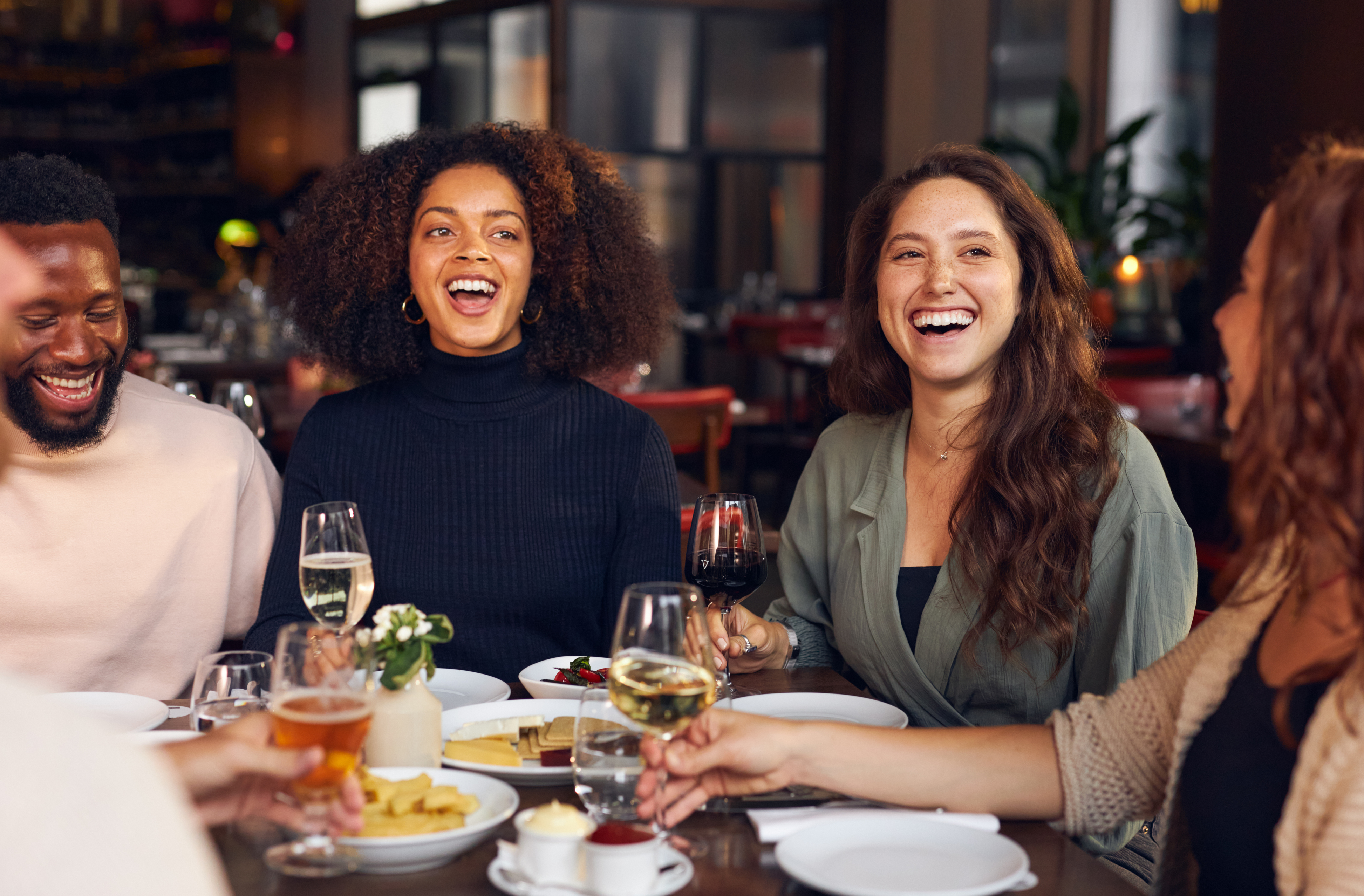 two women dining