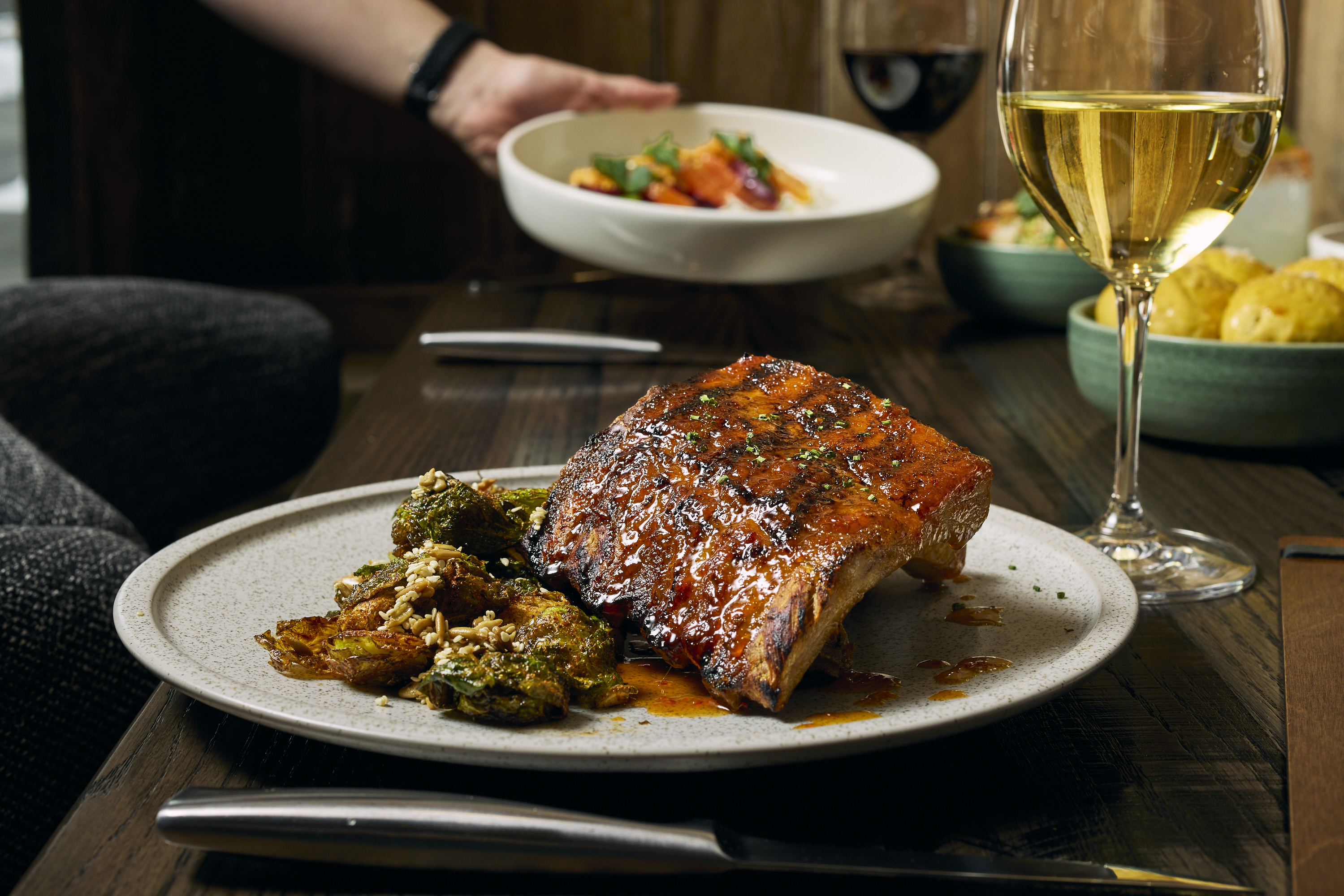 a plate of food on a table
