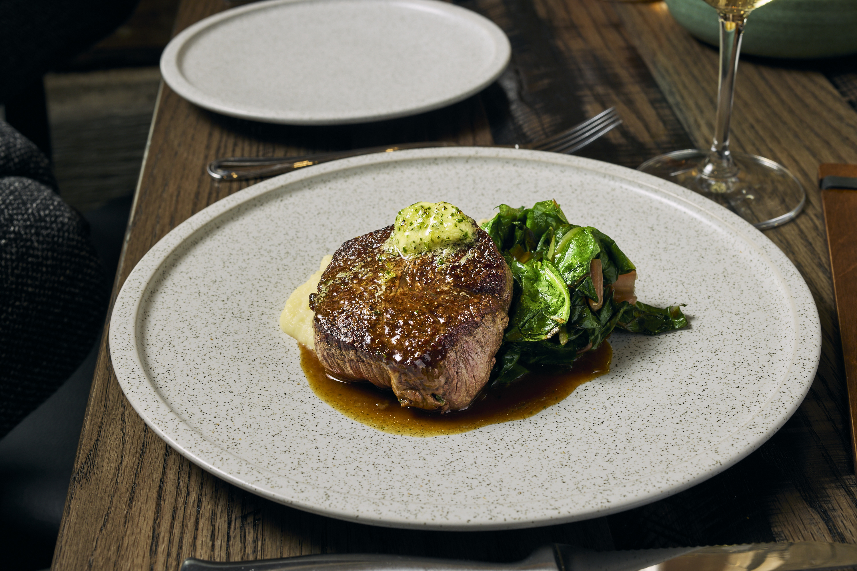 a plate of food on a table