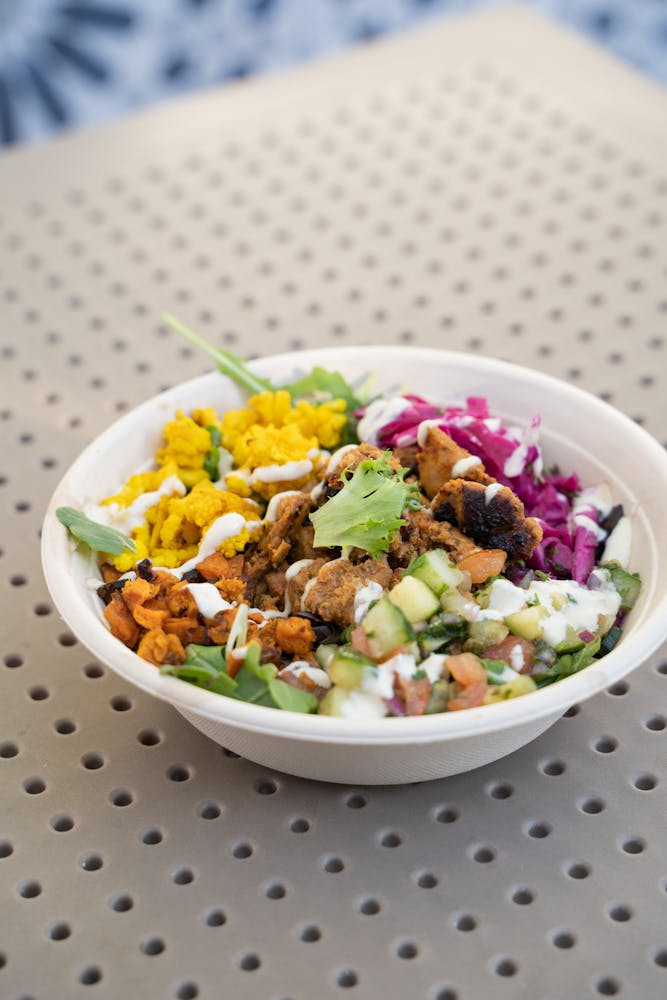 a bowl of food on a plate