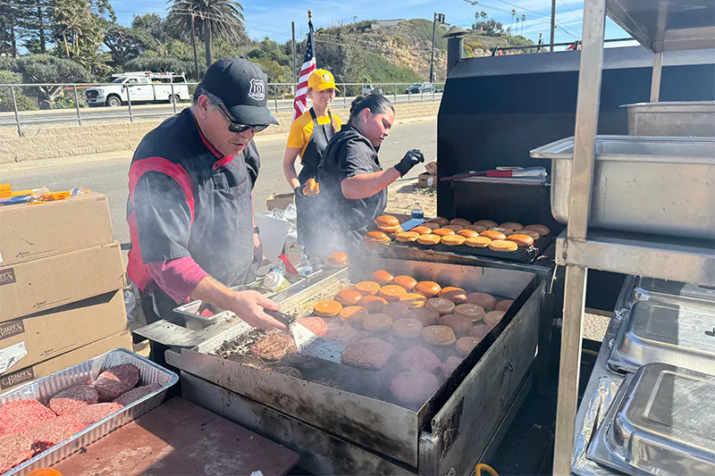Our on-site chefs providing BBQ catering for weddings near Paramount Ranch, Agoura Hills, California.