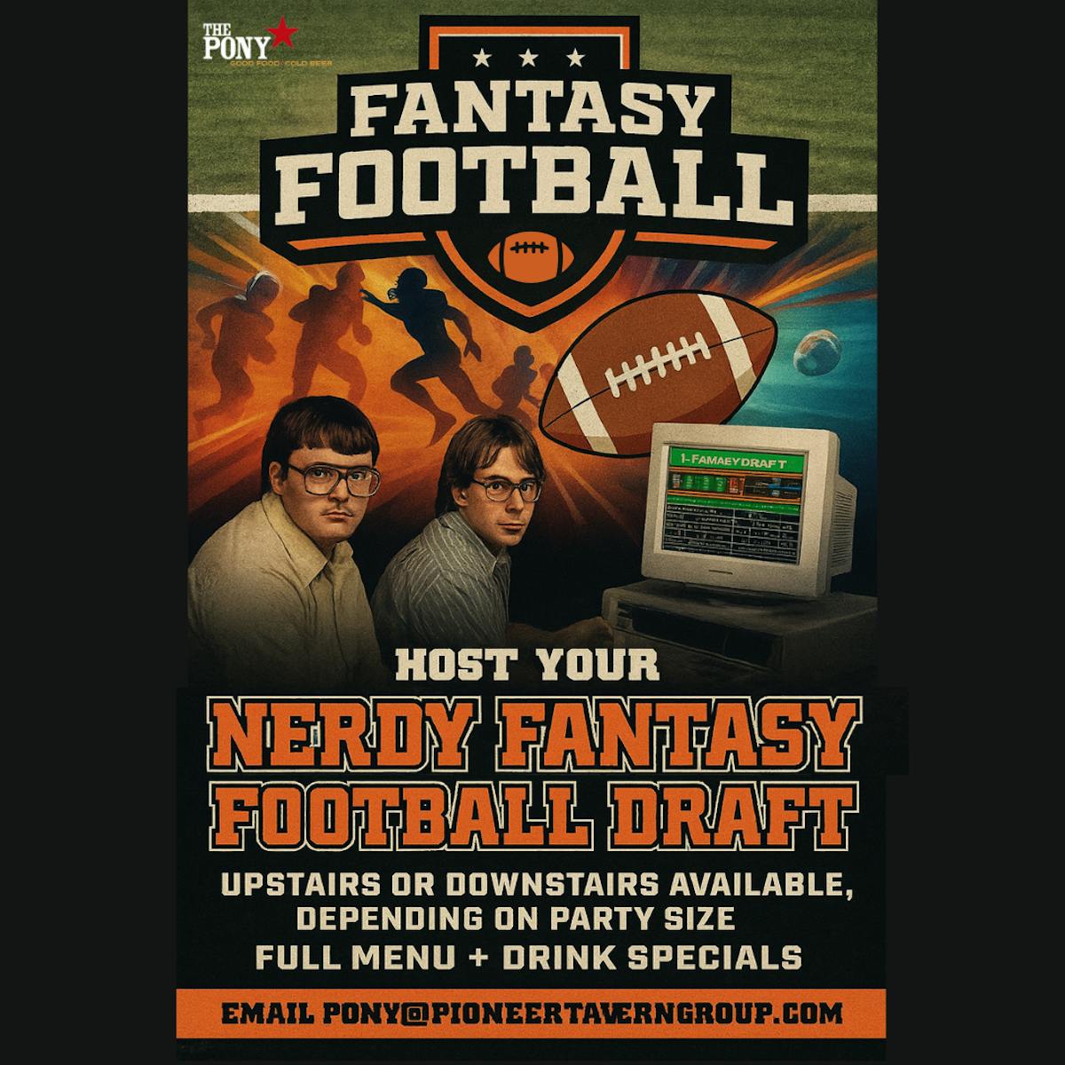 fantasy draft watch party poster