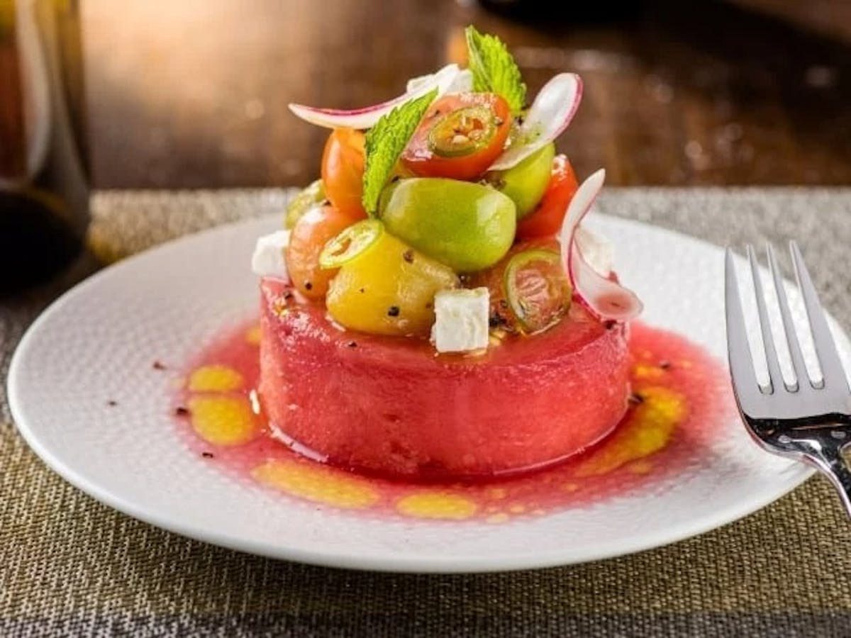 a plate of food on a table