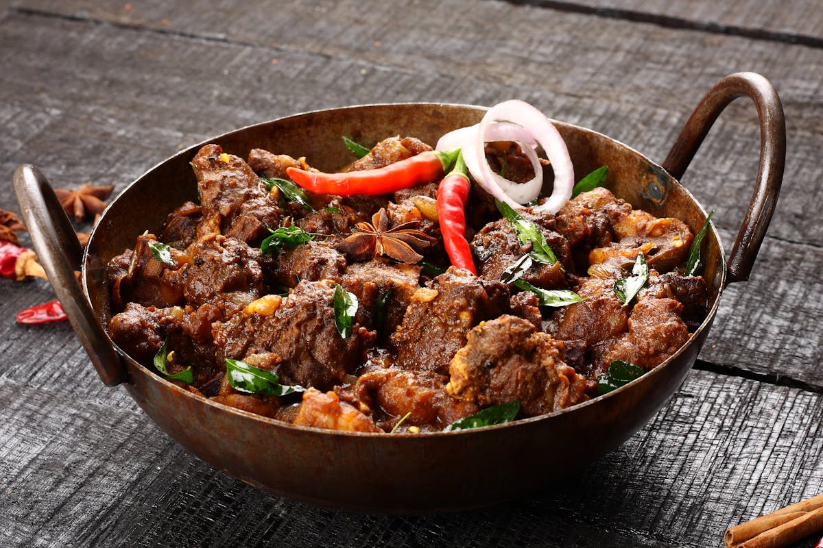 a bowl of food on a table