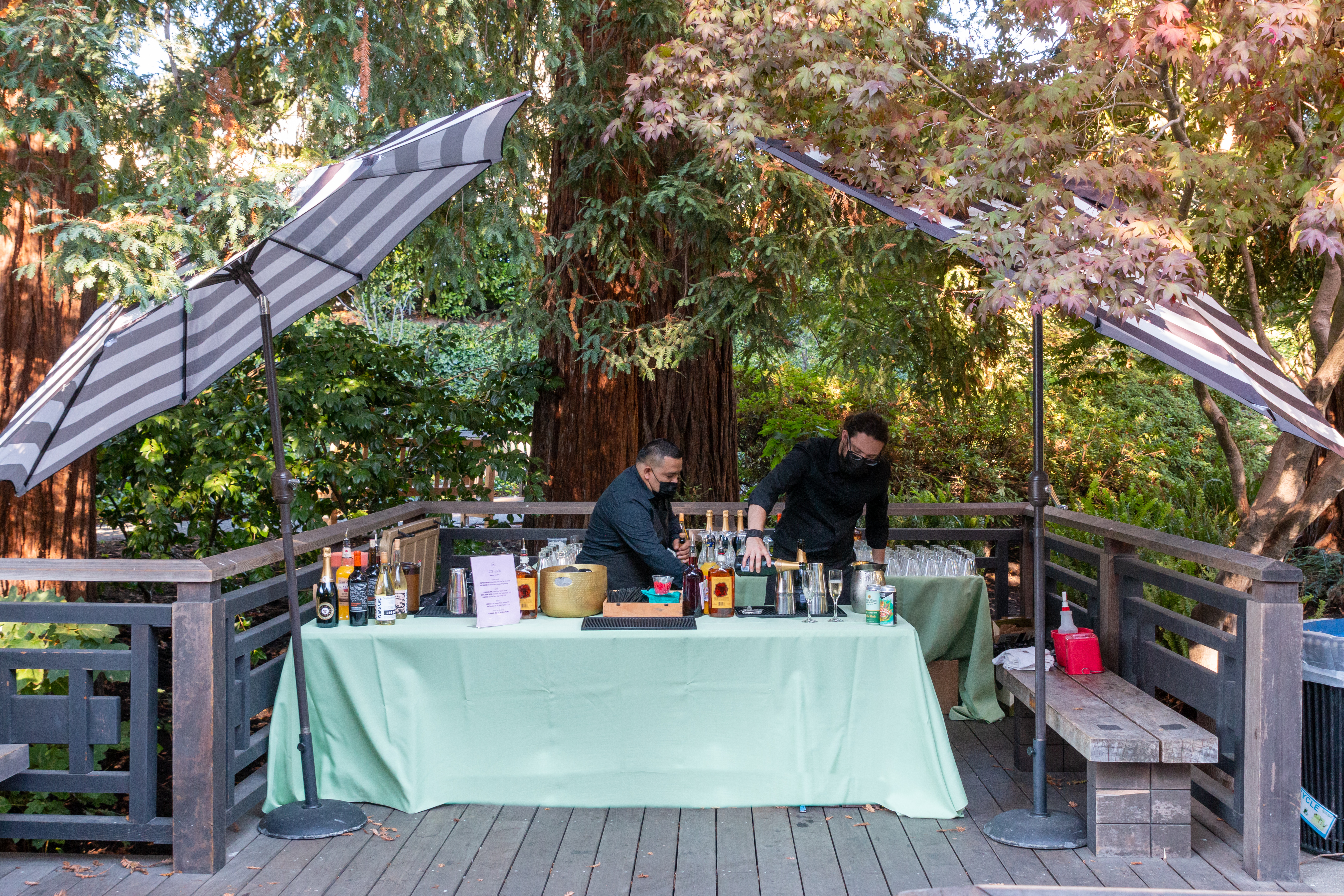 a person sitting on a bench