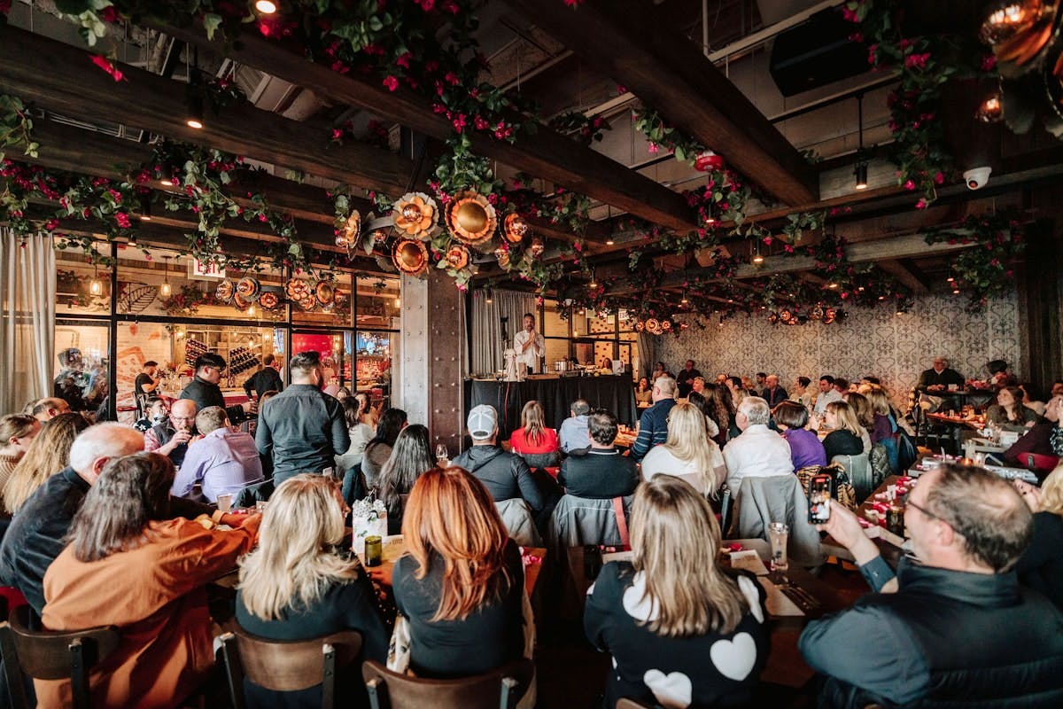 a group of people at an event