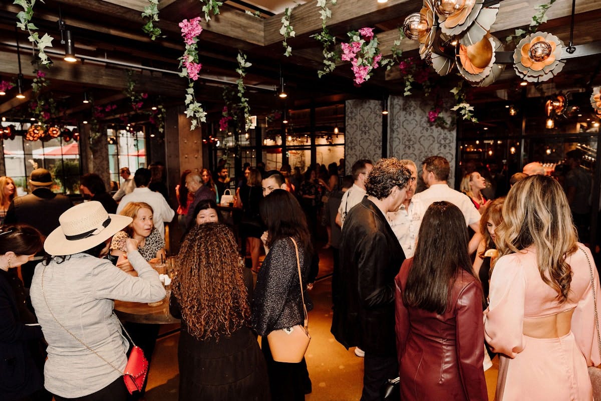 a group of people at an event