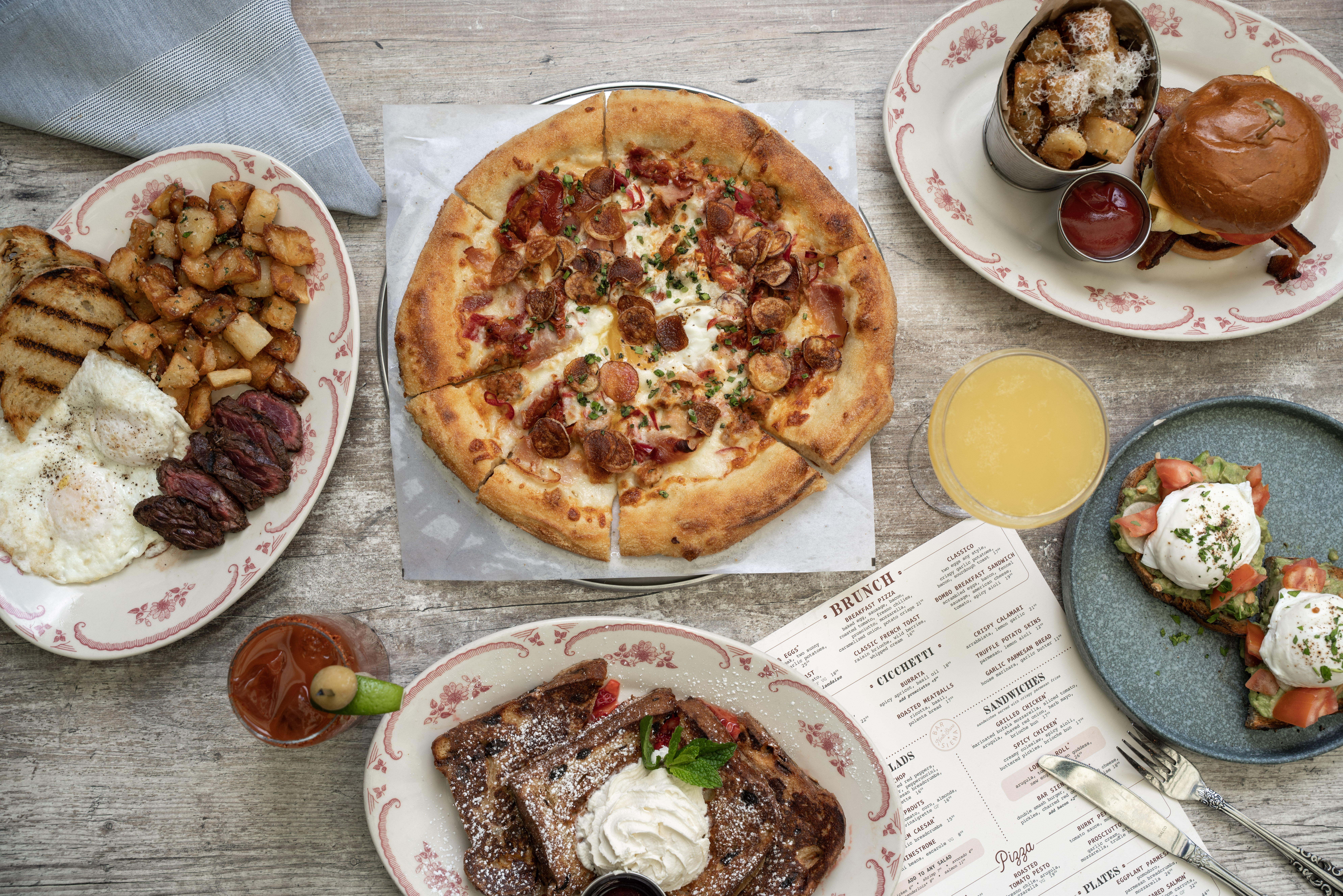 a bunch of food sitting on a table