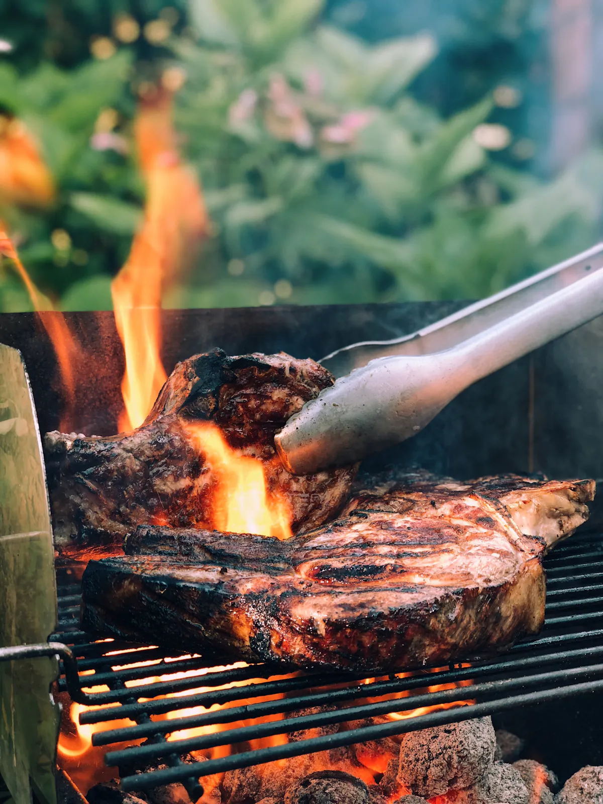 meat cooking on a grill