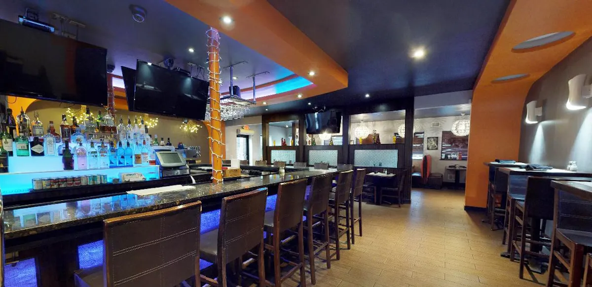 a room filled with furniture and a table